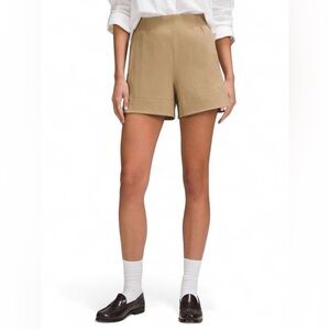 Lululemon Stretch Woven Relaxed-Fit High-Rise Tan Short 4” SZ XL